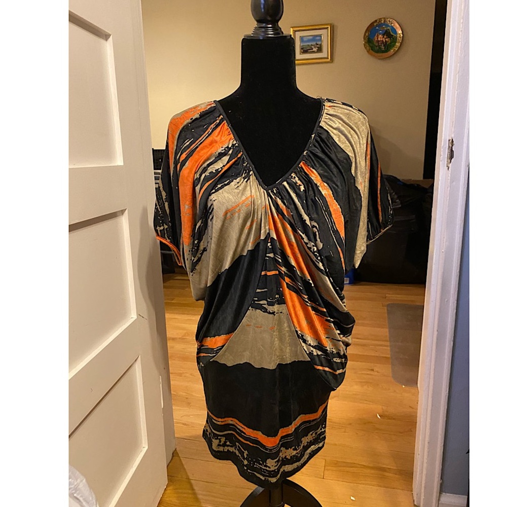 Orange striped dress or shirt!